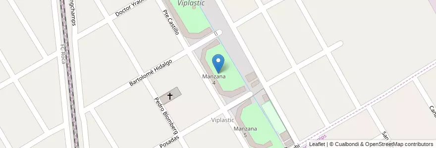 Mapa de ubicacion de Manzana 4 en Argentina, Buenos Aires, Partido De Almirante Brown, Longchamps.
