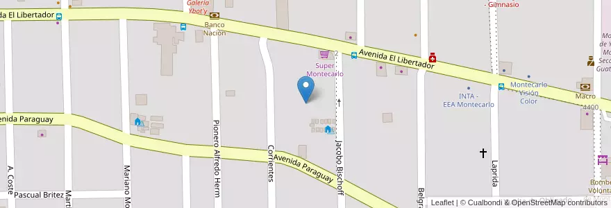 Mapa de ubicacion de Manzana 4 en الأرجنتين, Misiones, Departamento Montecarlo, Municipio De Montecarlo, Montecarlo.