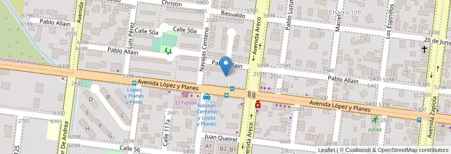 Mapa de ubicacion de Manzana 4 en アルゼンチン, ミシオネス州, Departamento Capital, Municipio De Posadas, Posadas.