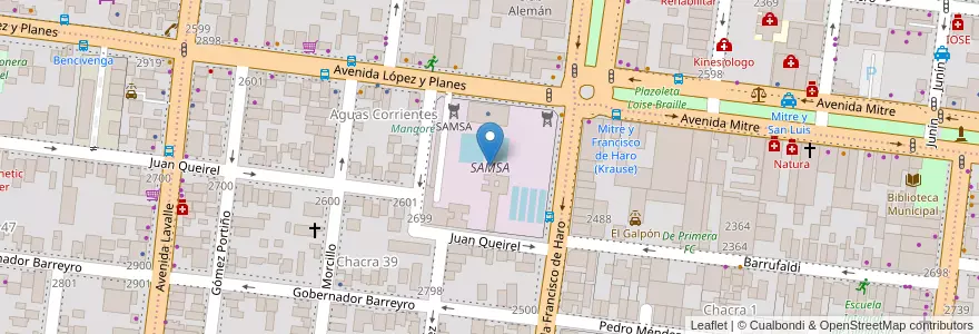 Mapa de ubicacion de Manzana 4 en Argentina, Misiones, Departamento Capital, Municipio De Posadas, Posadas.