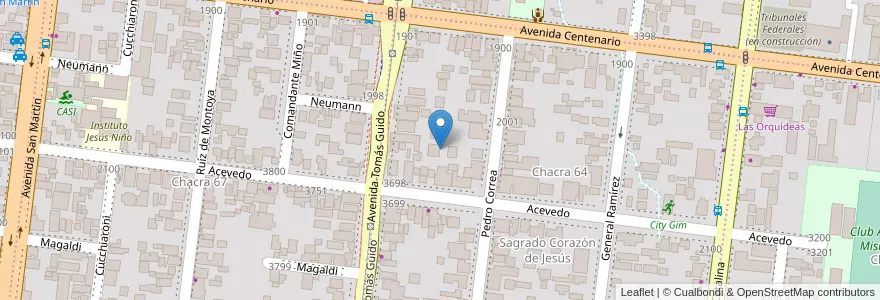 Mapa de ubicacion de Manzana 4 en آرژانتین, Misiones, Departamento Capital, Municipio De Posadas, Posadas.