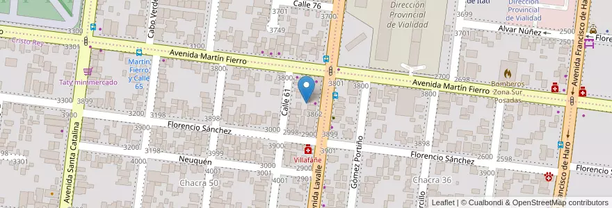 Mapa de ubicacion de Manzana 4 en الأرجنتين, Misiones, Departamento Capital, Municipio De Posadas, Posadas.