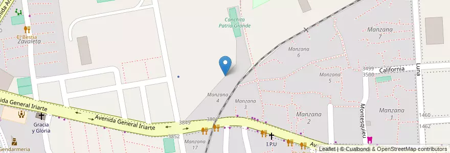 Mapa de ubicacion de Manzana 4, Barracas en Argentinien, Ciudad Autónoma De Buenos Aires, Comuna 4, Buenos Aires.