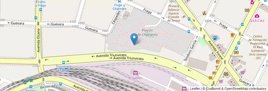 Mapa de ubicacion de Manzana 4, Chacarita en آرژانتین, Ciudad Autónoma De Buenos Aires, Buenos Aires, Comuna 15.