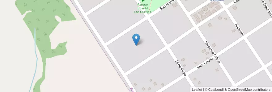 Mapa de ubicacion de Manzana 41 en アルゼンチン, ミシオネス州, Departamento Candelaria, Municipio De Bonpland, Bonpland.