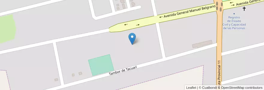Mapa de ubicacion de Manzana 41 en アルゼンチン, ミシオネス州, Departamento Libertador General San Martín, Municipio De El Alcázar.
