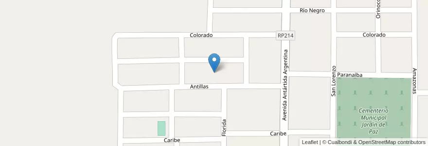 Mapa de ubicacion de Manzana 419 en アルゼンチン, ミシオネス州, Departamento San Ignacio, Municipio De Jardín América.