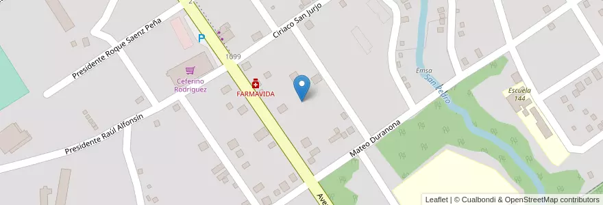Mapa de ubicacion de Manzana 42 en Argentinië, Misiones, Departamento San Pedro, Municipio De San Pedro, San Pedro.