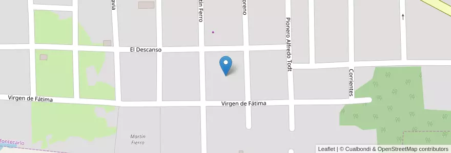 Mapa de ubicacion de Manzana 42 en Arjantin, Misiones, Departamento Montecarlo, Municipio De Montecarlo, Montecarlo.