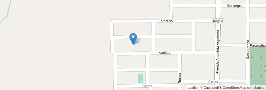 Mapa de ubicacion de Manzana 420 en アルゼンチン, ミシオネス州, Departamento San Ignacio, Municipio De Jardín América.