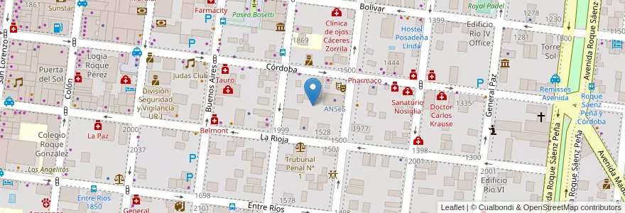 Mapa de ubicacion de Manzana 43 en アルゼンチン, ミシオネス州, Departamento Capital, Municipio De Posadas, Posadas.