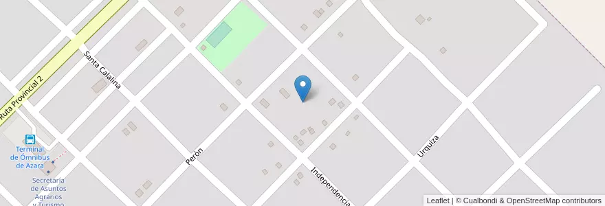 Mapa de ubicacion de Manzana 43 en アルゼンチン, ミシオネス州, Departamento Apóstoles, Municipio De Azara, Azara.