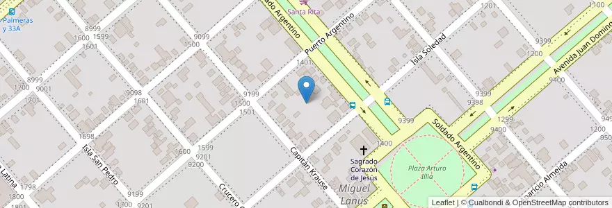 Mapa de ubicacion de Manzana 44 en アルゼンチン, ミシオネス州, Departamento Capital, Municipio De Posadas.