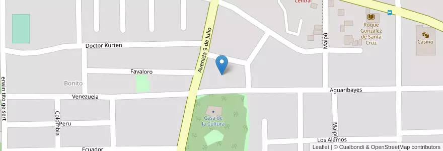 Mapa de ubicacion de Manzana 44 en アルゼンチン, ミシオネス州, Departamento Montecarlo, Municipio De Montecarlo, Montecarlo.
