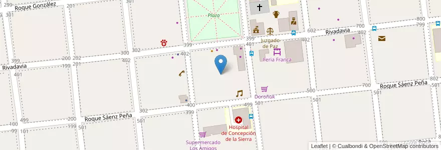 Mapa de ubicacion de Manzana 45 en Argentinië, Misiones, Departamento Concepción, Municipio De Concepción De La Sierra, Concepción De La Sierra.