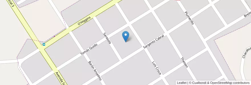 Mapa de ubicacion de Manzana 46 en アルゼンチン, ミシオネス州, Departamento Leandro N. Alem, Municipio De Cerro Azul, Cerro Azul.