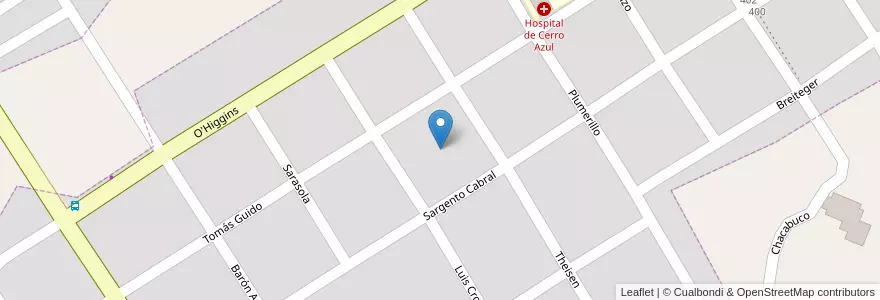 Mapa de ubicacion de Manzana 47 en الأرجنتين, Misiones, Departamento Leandro N. Alem, Municipio De Cerro Azul, Cerro Azul.