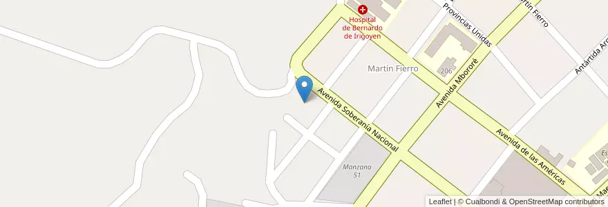 Mapa de ubicacion de Manzana 49 en 阿根廷, Misiones, Departamento General Manuel Belgrano, Municipio De Bernardo De Irigoyen.
