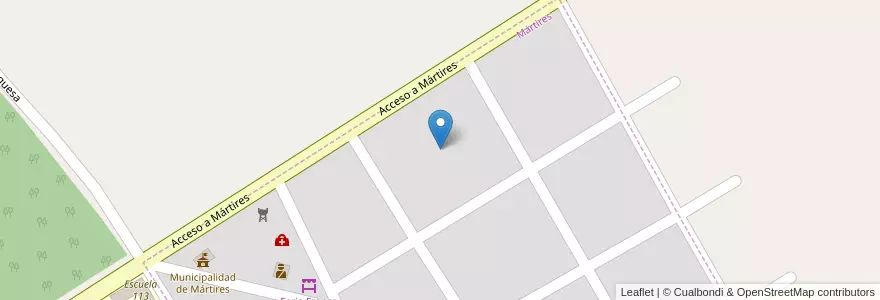 Mapa de ubicacion de Manzana 5 en アルゼンチン, ミシオネス州, Departamento Candelaria, Municipio De Mártires, Mártires.