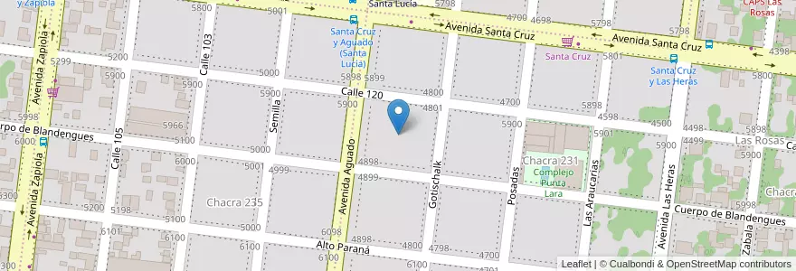 Mapa de ubicacion de Manzana 5 en Arjantin, Misiones, Departamento Capital, Municipio De Posadas, Posadas.