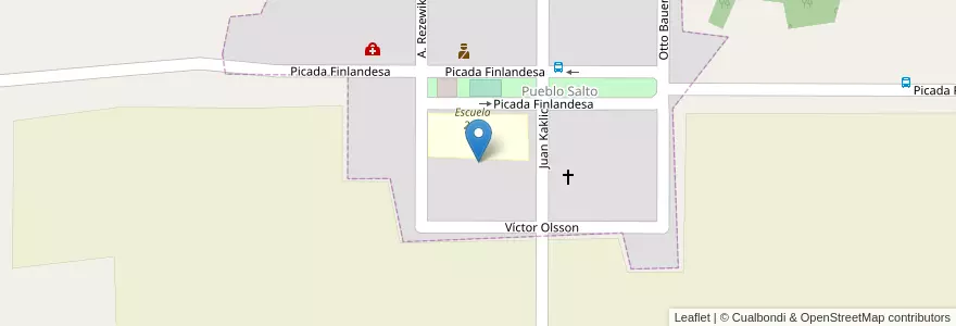 Mapa de ubicacion de Manzana 5 en Argentinien, Misiones, Departamento Oberá, Pueblo Salto.