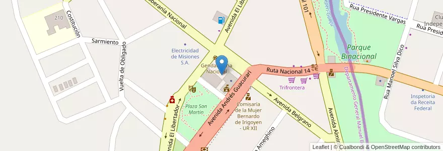 Mapa de ubicacion de Manzana 5 en アルゼンチン, ミシオネス州, Departamento General Manuel Belgrano, Municipio De Bernardo De Irigoyen.
