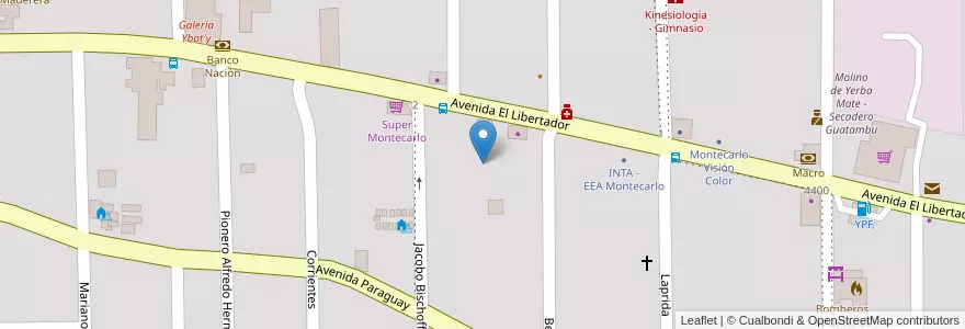 Mapa de ubicacion de Manzana 5 en アルゼンチン, ミシオネス州, Departamento Montecarlo, Municipio De Montecarlo, Montecarlo.