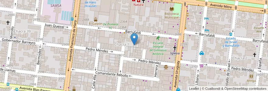 Mapa de ubicacion de Manzana 5 en Argentina, Misiones, Departamento Capital, Municipio De Posadas, Posadas.