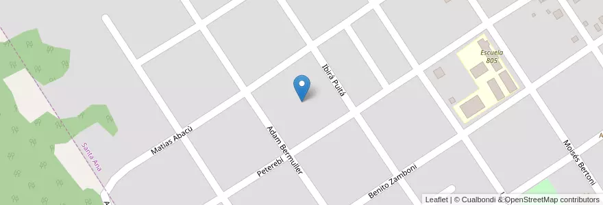 Mapa de ubicacion de Manzana 51 en アルゼンチン, ミシオネス州, Departamento Candelaria, Municipio De Santa Ana, Santa Ana.