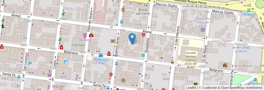 Mapa de ubicacion de Manzana 51 en Argentina, Misiones, Departamento Capital, Municipio De Posadas, Posadas.