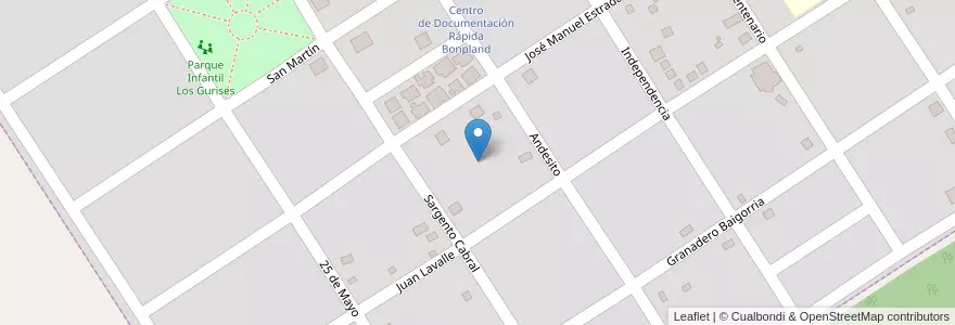 Mapa de ubicacion de Manzana 51 en アルゼンチン, ミシオネス州, Departamento Candelaria, Municipio De Bonpland, Bonpland.