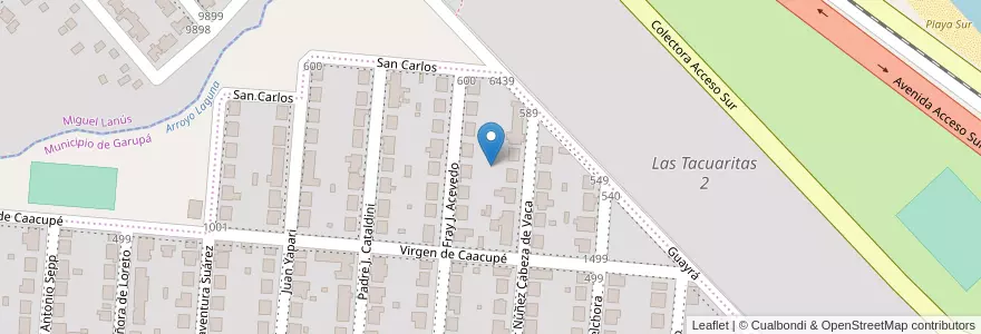 Mapa de ubicacion de Manzana 51 en アルゼンチン, ミシオネス州, Departamento Capital, Municipio De Garupá.