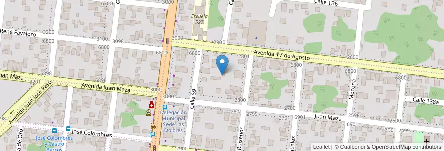 Mapa de ubicacion de Manzana 52 en Аргентина, Misiones, Departamento Capital, Municipio De Posadas, Posadas.
