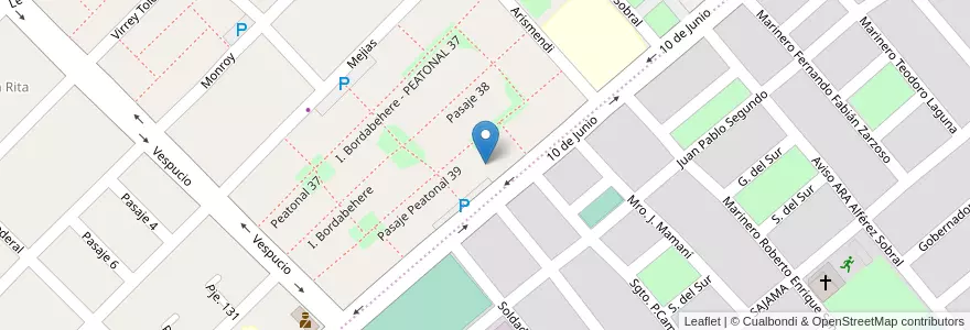 Mapa de ubicacion de Manzana 53 en アルゼンチン, フフイ州, Departamento Doctor Manuel Belgrano, Municipio De San Salvador De Jujuy.