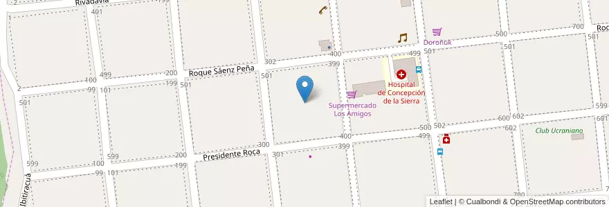 Mapa de ubicacion de Manzana 54 en Argentinien, Misiones, Departamento Concepción, Municipio De Concepción De La Sierra, Concepción De La Sierra.