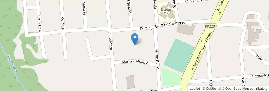 Mapa de ubicacion de Manzana 54 en アルゼンチン, ミシオネス州, Departamento Libertador General San Martín, Municipio De Garuhapé.