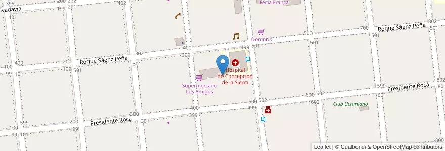 Mapa de ubicacion de Manzana 55 en アルゼンチン, ミシオネス州, Departamento Concepción, Municipio De Concepción De La Sierra, Concepción De La Sierra.
