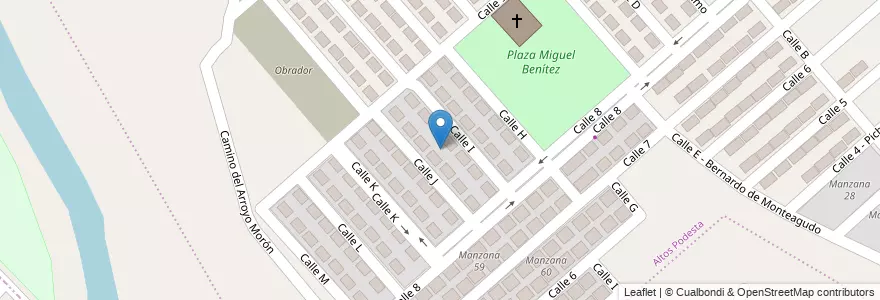 Mapa de ubicacion de Manzana 56 en Argentine, Province De Buenos Aires, Partido De Tres De Febrero, Pablo Podestá.