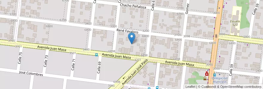 Mapa de ubicacion de Manzana 57 en アルゼンチン, ミシオネス州, Departamento Capital, Municipio De Posadas, Posadas.