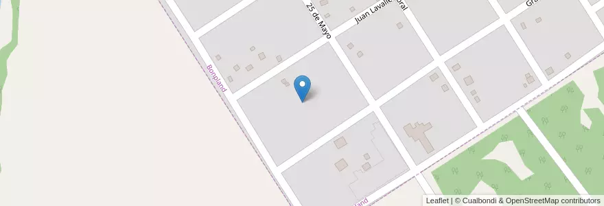 Mapa de ubicacion de Manzana 57 en アルゼンチン, ミシオネス州, Departamento Candelaria, Municipio De Bonpland, Bonpland.
