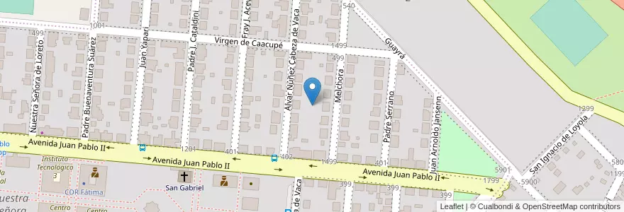 Mapa de ubicacion de Manzana 58 en アルゼンチン, ミシオネス州, Departamento Capital, Municipio De Garupá.