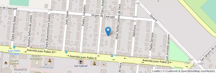 Mapa de ubicacion de Manzana 59 en アルゼンチン, ミシオネス州, Departamento Capital, Municipio De Garupá.