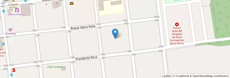 Mapa de ubicacion de Manzana 59 en 阿根廷, Misiones, Departamento Concepción, Municipio De Concepción De La Sierra.