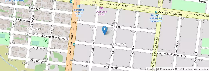 Mapa de ubicacion de Manzana 6 en Argentina, Misiones, Departamento Capital, Municipio De Posadas, Posadas.