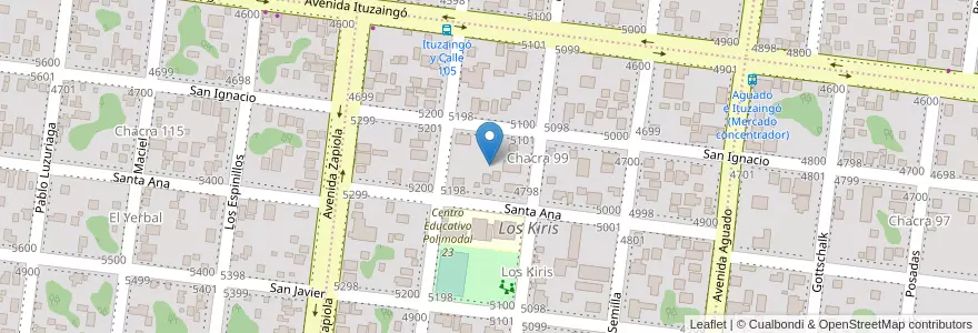 Mapa de ubicacion de Manzana 6 en アルゼンチン, ミシオネス州, Departamento Capital, Municipio De Posadas, Posadas.