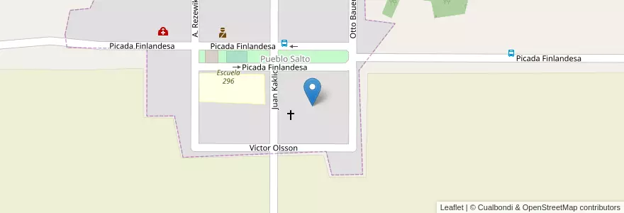 Mapa de ubicacion de Manzana 6 en アルゼンチン, ミシオネス州, Departamento Oberá, Pueblo Salto.