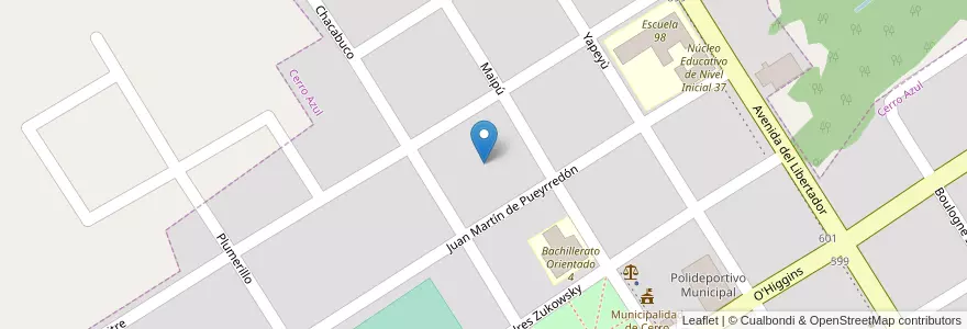 Mapa de ubicacion de Manzana 6 en 阿根廷, Misiones, Departamento Leandro N. Alem, Municipio De Cerro Azul, Cerro Azul.