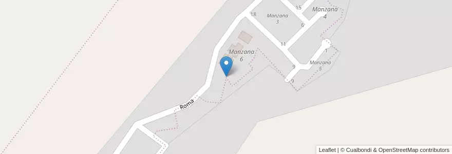 Mapa de ubicacion de Manzana 6 en Argentina, Córdoba, Departamento Punilla, Pedanía San Roque, Municipio De Villa Carlos Paz.