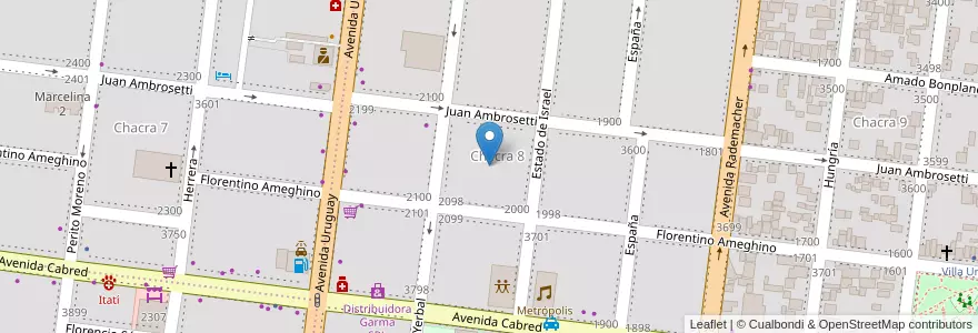 Mapa de ubicacion de Manzana 6 en Argentine, Misiones, Departamento Capital, Municipio De Posadas, Posadas.
