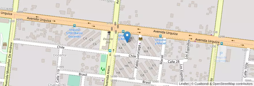 Mapa de ubicacion de Manzana 6 en Аргентина, Misiones, Departamento Capital, Municipio De Posadas.